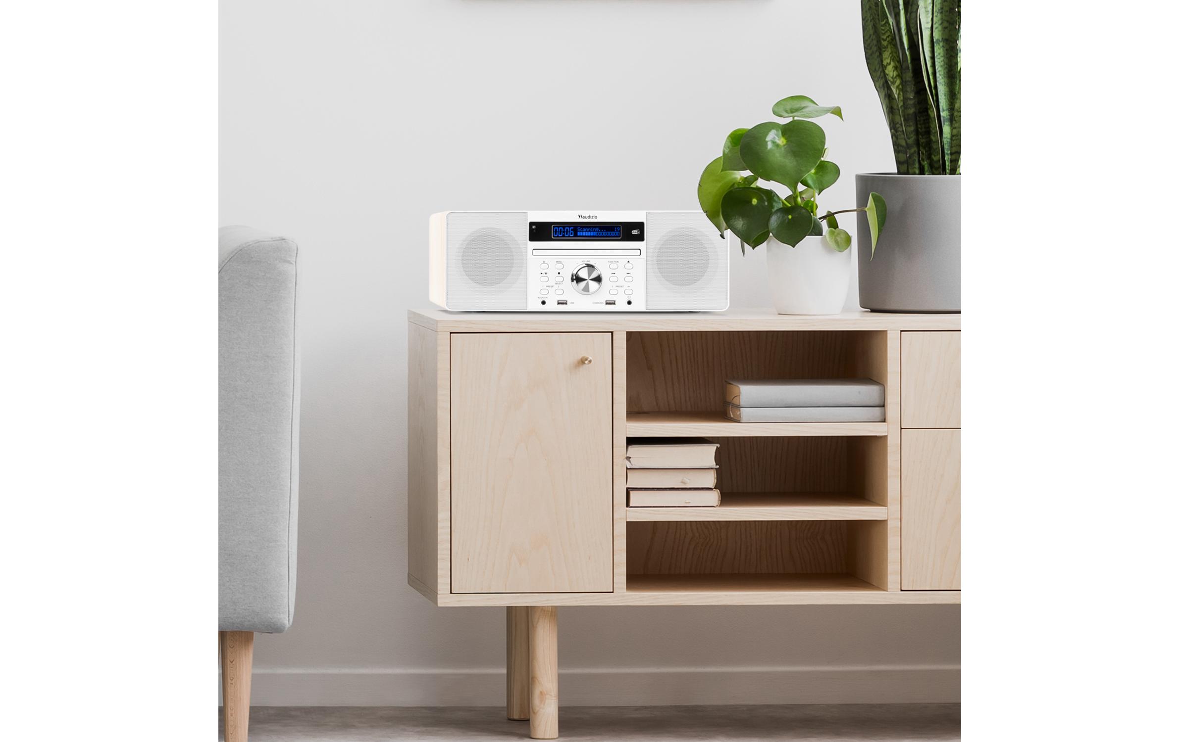 Radio/CD-Player Prato Weiss<br>DAB+ Radio mit CD-Player