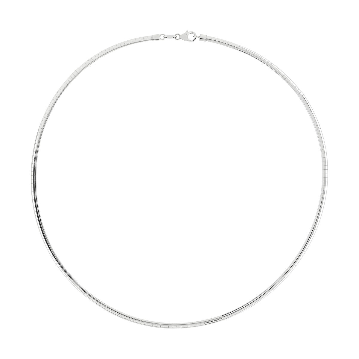 Collier or 2 tons maille plate oméga 42 cm