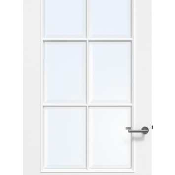 Arne & Bodil binnendeur ABT113 blank facetglas - wit afgelakt