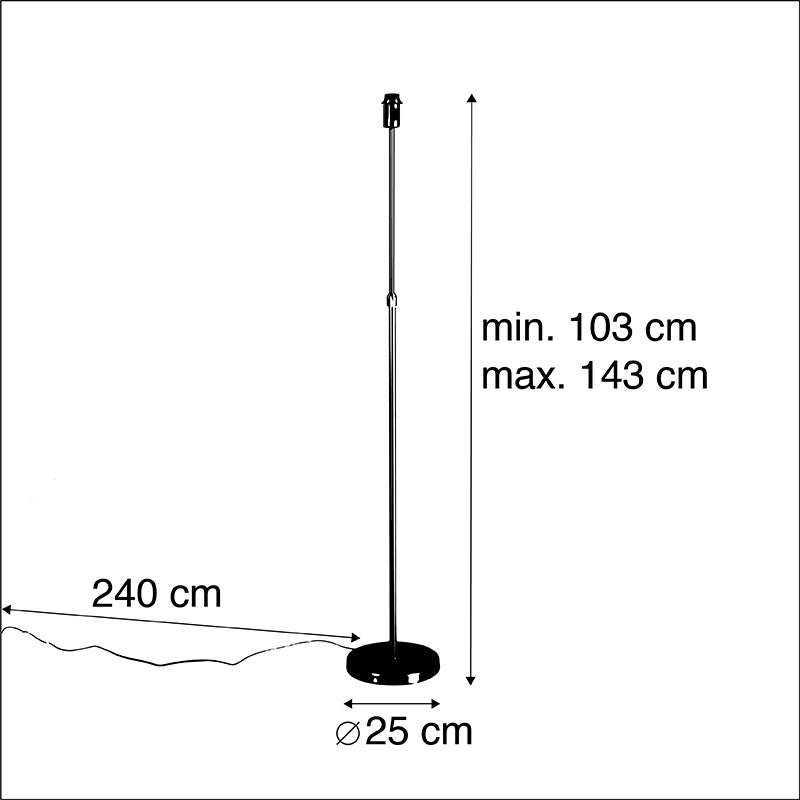 QAZQA - Moderne vintage vloerlamp | Staande lamp | Lamp | Verstelbare lamp Goud | Messing | Messing - Parte | Woonkamer | Slaapkamer - Langwerpig staal - LED-compatibel E27