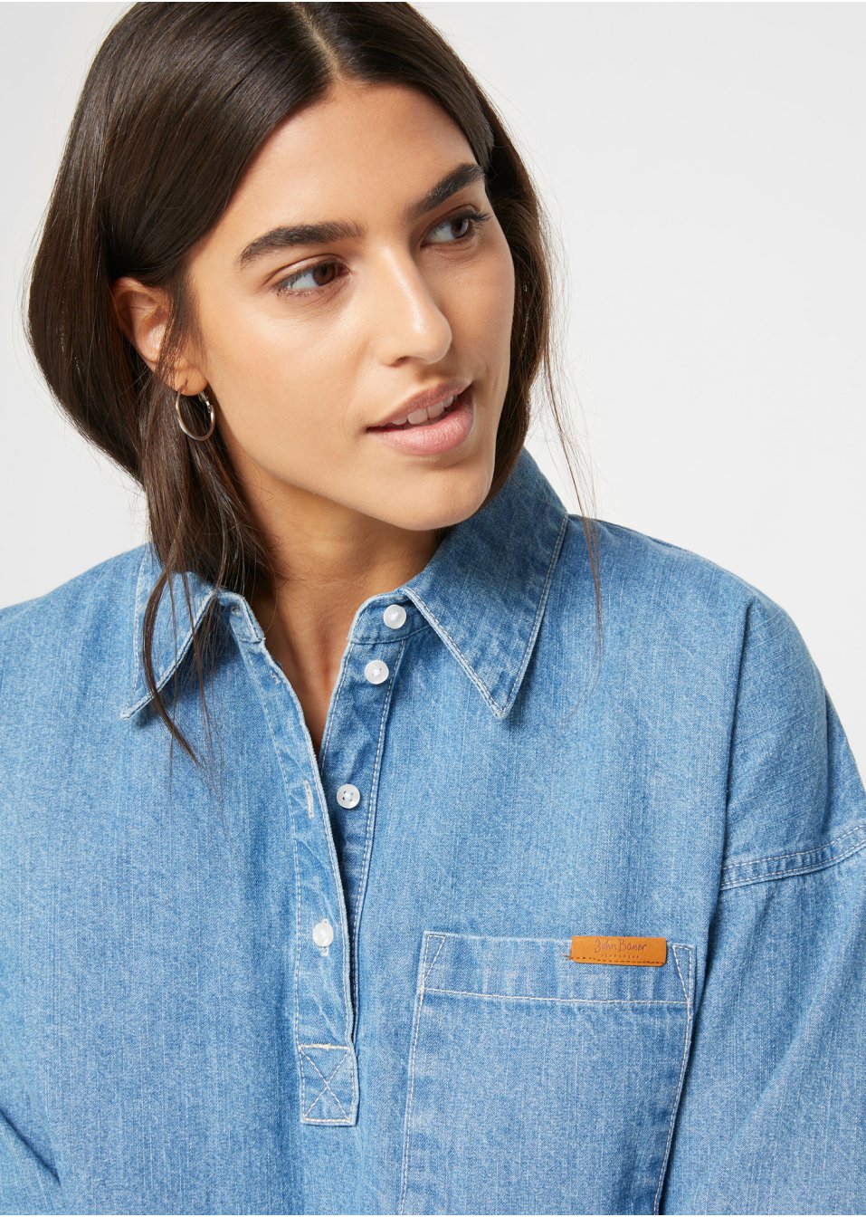 Chemisier en jean oversized
