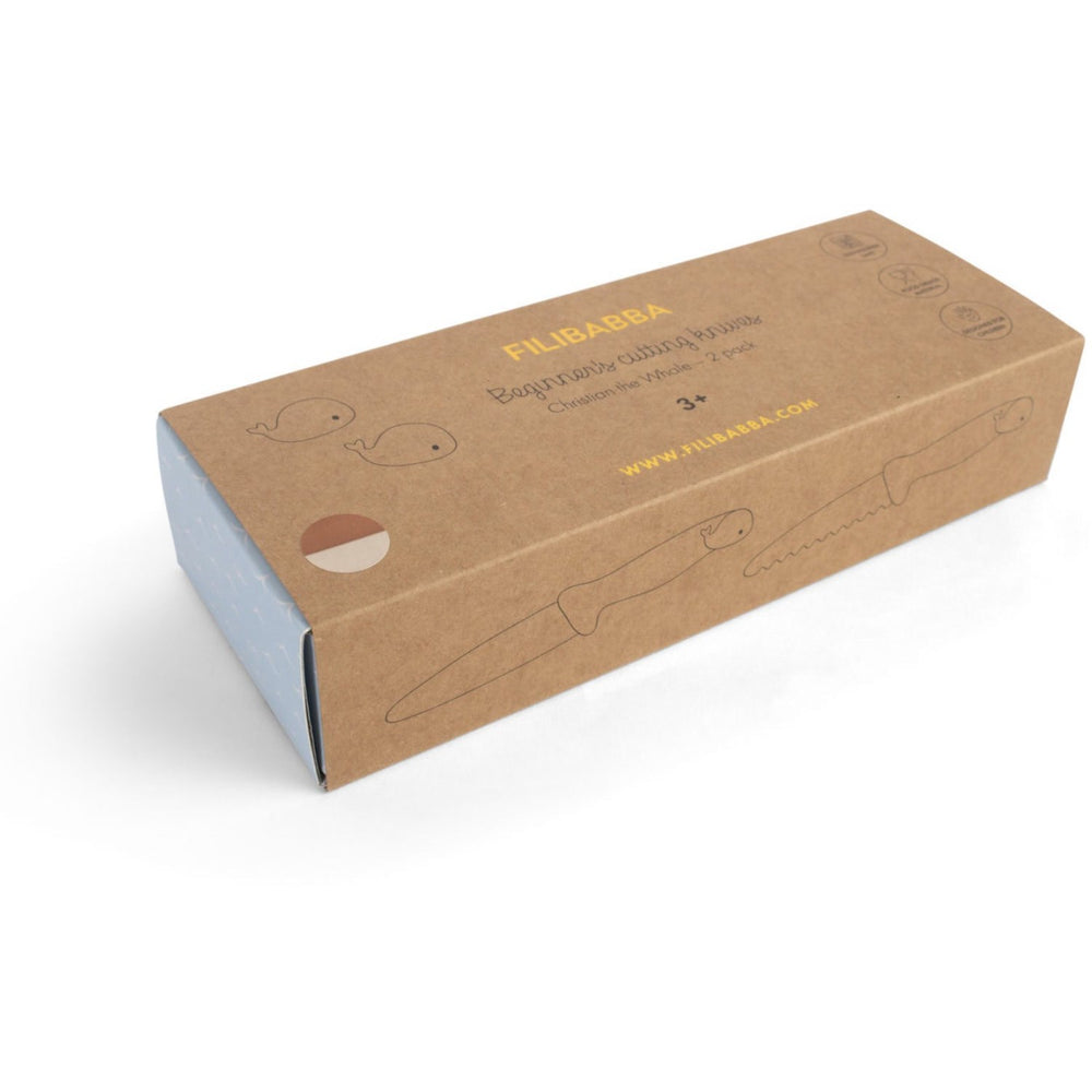 Køb FILIBABBA Pumpkin + Offwhite Beginner's Cutting Knive 2-Pak