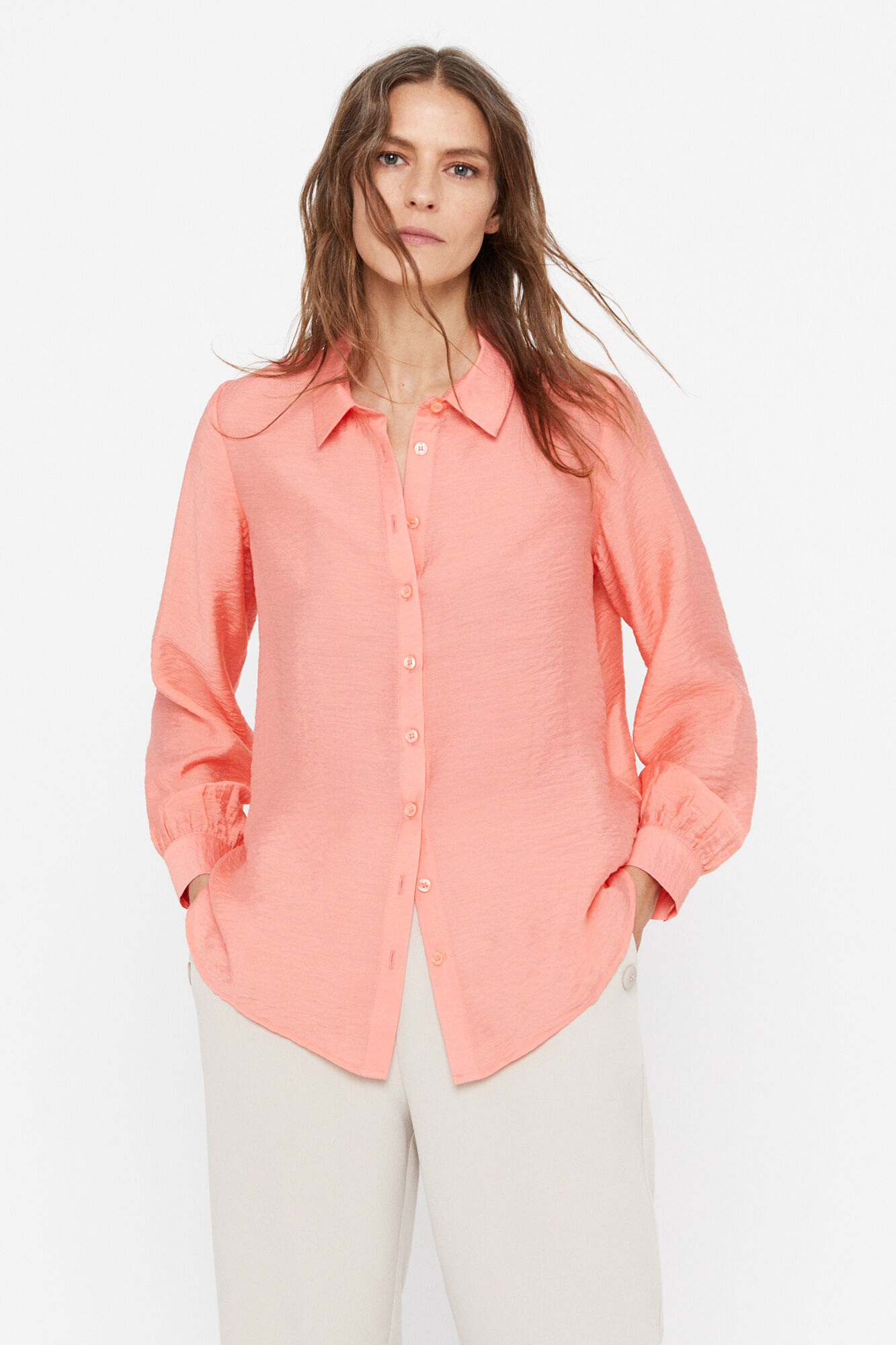 Camisa fluida - Coral