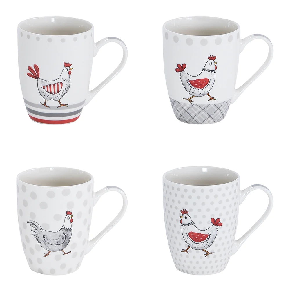 Coffret de 4 mugs Jacquotte 34 cl Table passion