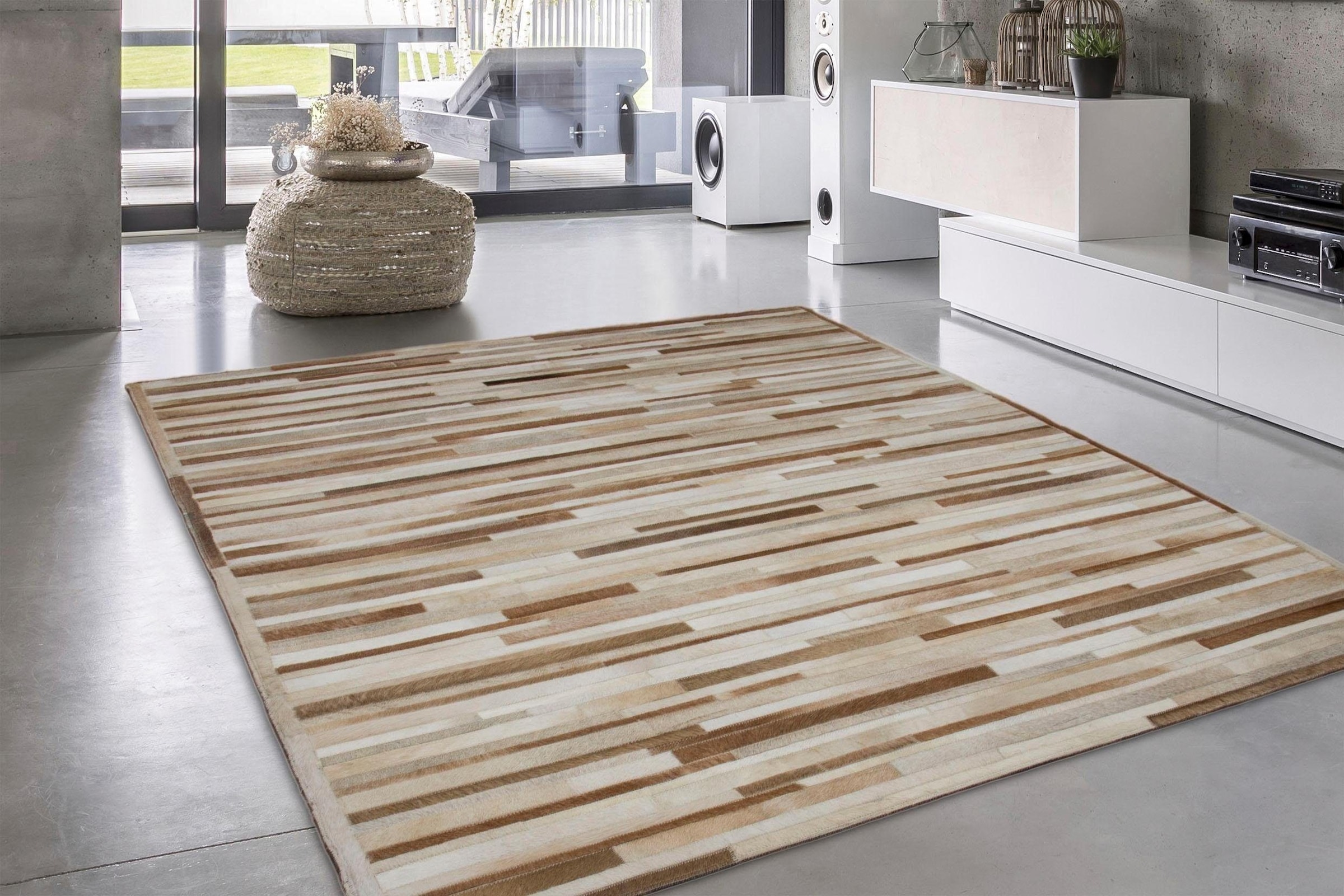 calo-deluxe Fellteppich »Dakota 1120« rechteckig 8 mm Höhe echtes Rinderfell, Wohnzimmer