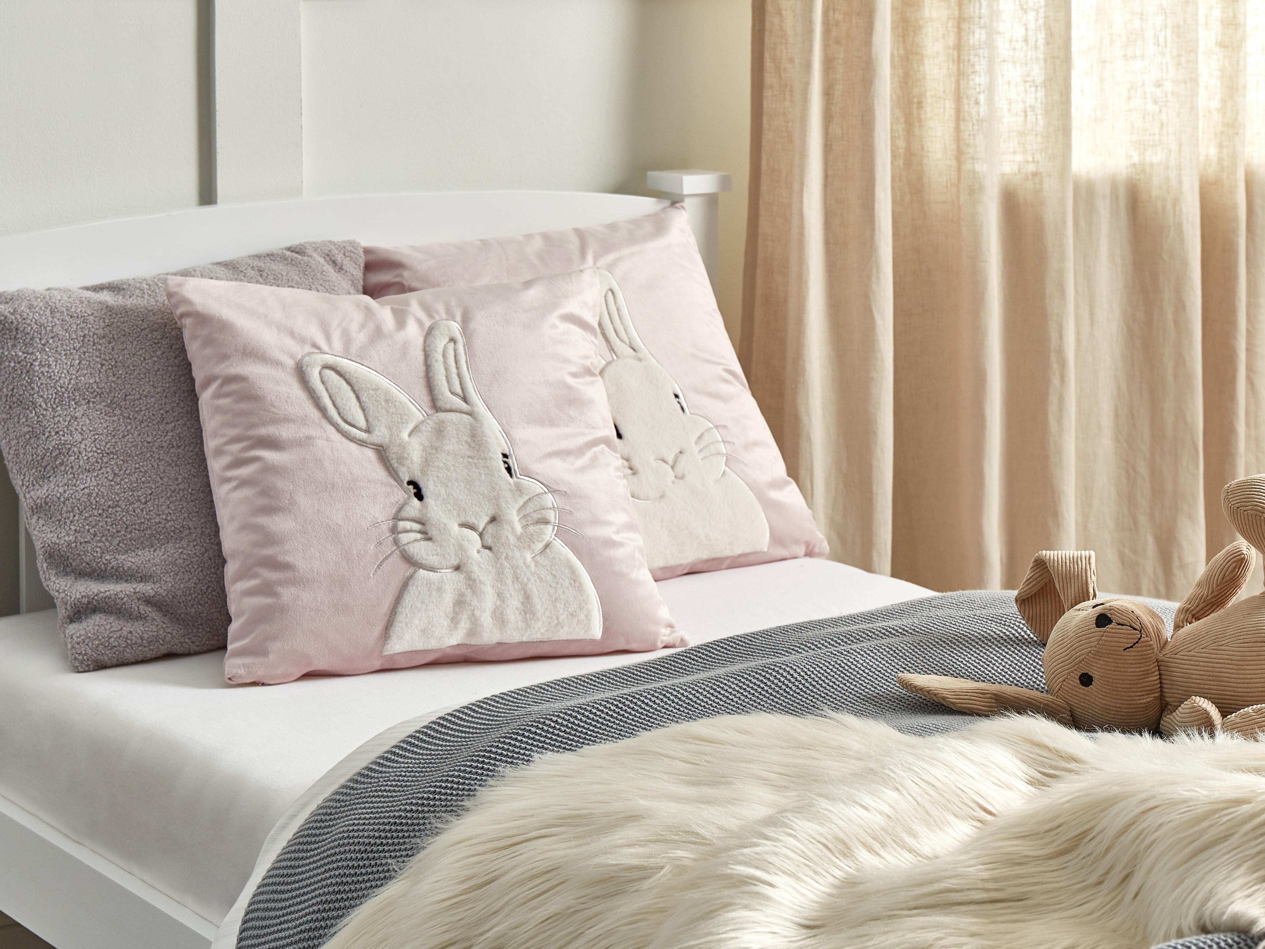 Set van 2 sierkussens IBERIS Fluweel 45 x 45 cm Roze