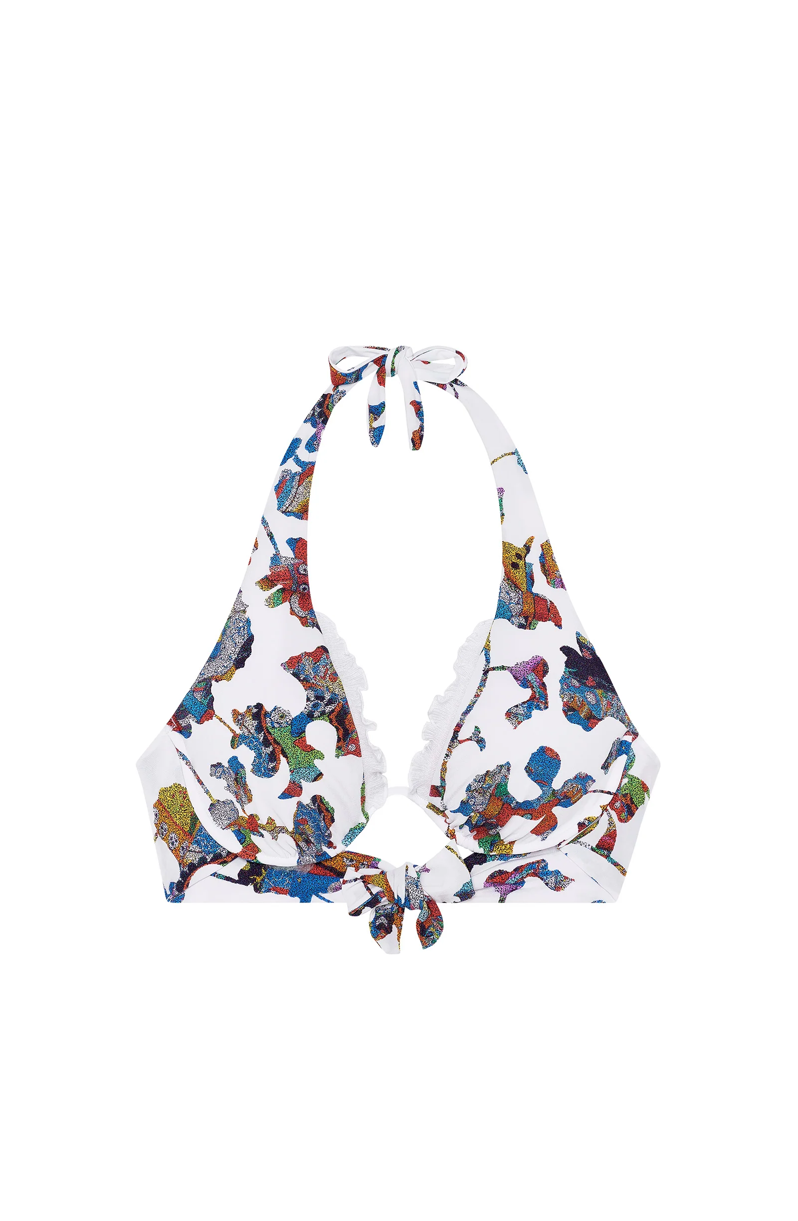 sary Haut de maillot de bain mono-armature imprimé WONDERLAND à volants Wonderland