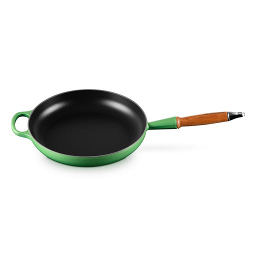 Le Creuset Signature Træhåndtags Stegepande, Bamboo Green, Ø28 cm