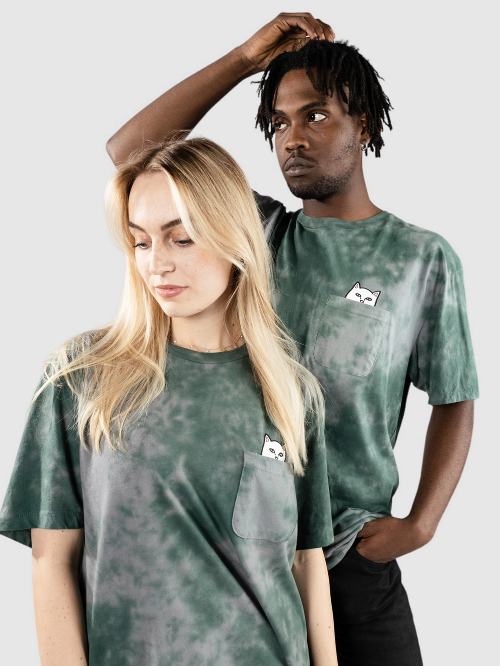 RIPNDIP Lord Nermal Pocket T-Shirt green lightning wash