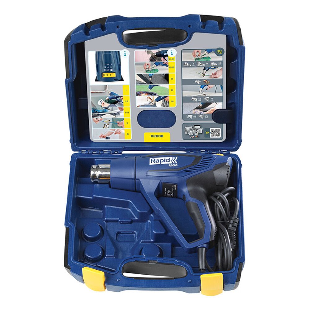 VARMLUFTSPISTOL RAPID R2000 MED KOFFERT