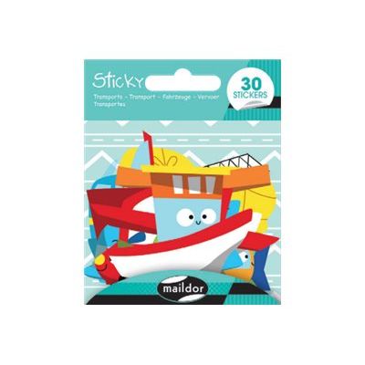 Maildor - 1 feuille gommettes transports