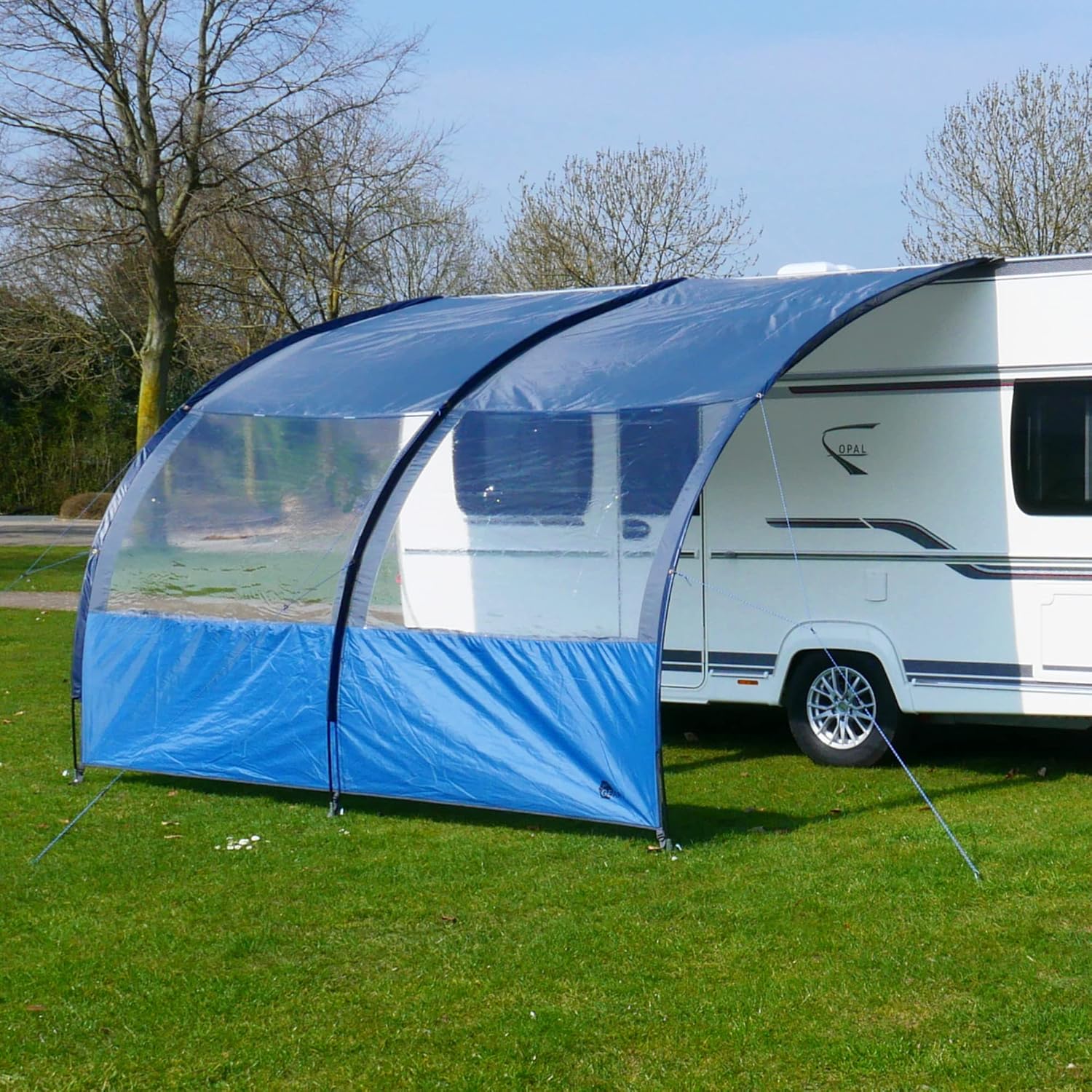 your GEAR Riviera - Vorzelt/Vordach für Wohnwagen & Wohnmobil in 4 Größen mit 2m | 2,5m | 3m | 3,5m Breite und 260 cm Tiefe. Sonnendach mit UV 50+ Schutz, Panoramafenstern, 3000mm Wassersäule