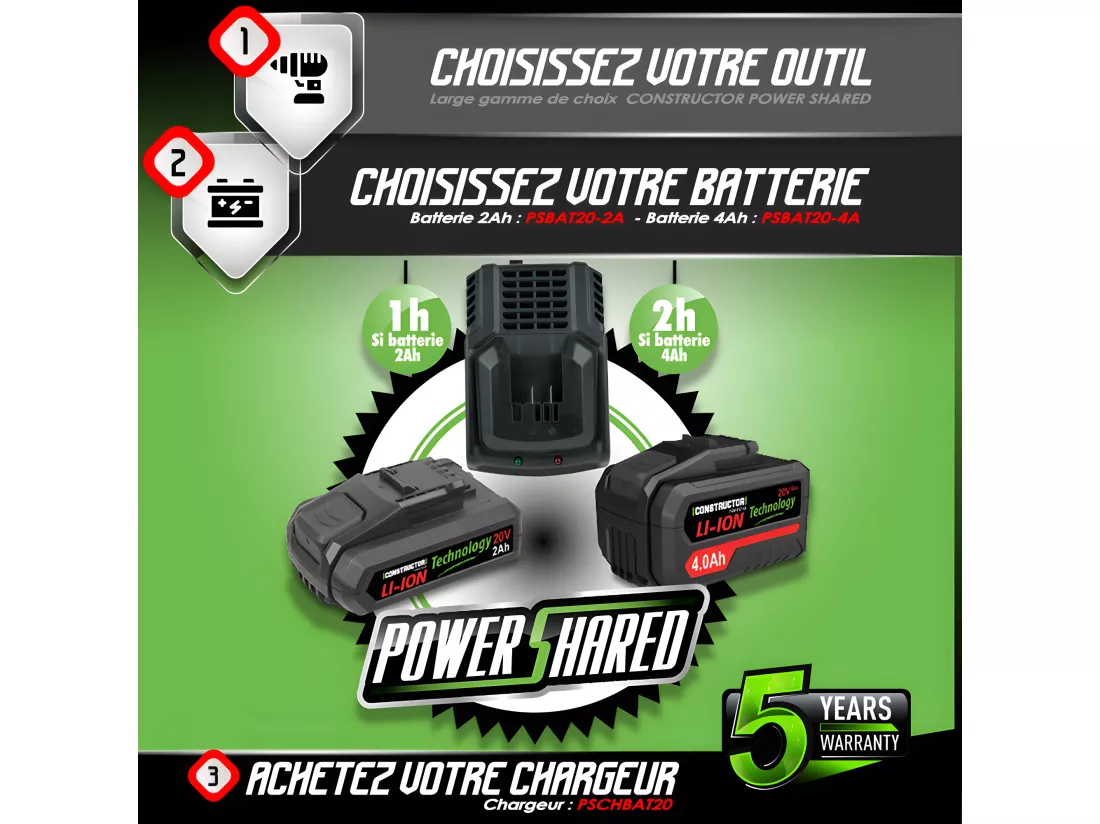 Souffleur sur batterie 20 V Max (sans batterie)