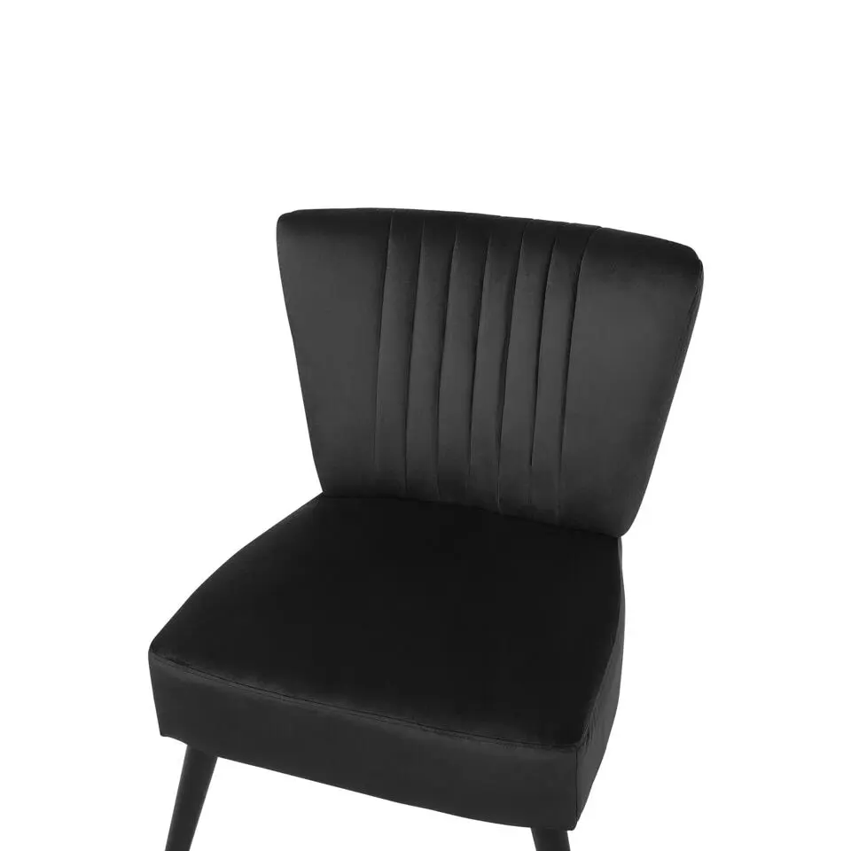 VAASA - Fauteuil - Zwart - Fluweel