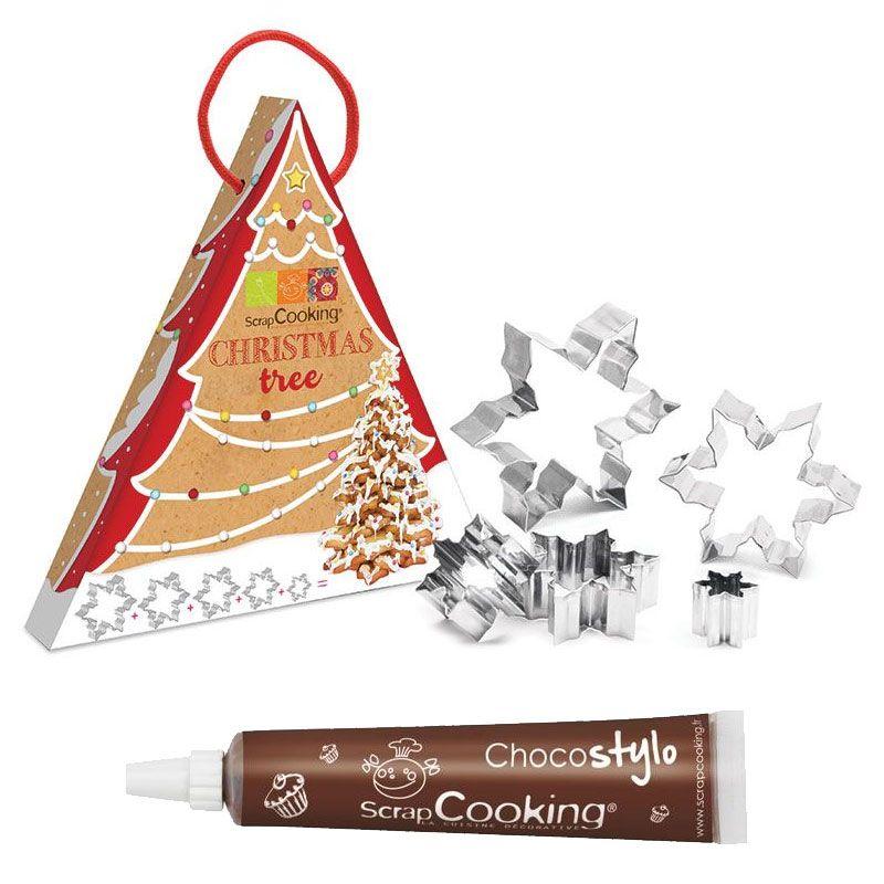 Coffret mon Sapin de Noël en biscuit + 1 Stylo chocolat Scrapcooking