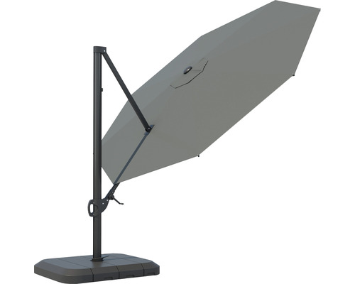 Soluna Calais zweefparasol 350 x H 270 cm inclusief parasolvoet en beschermhoes