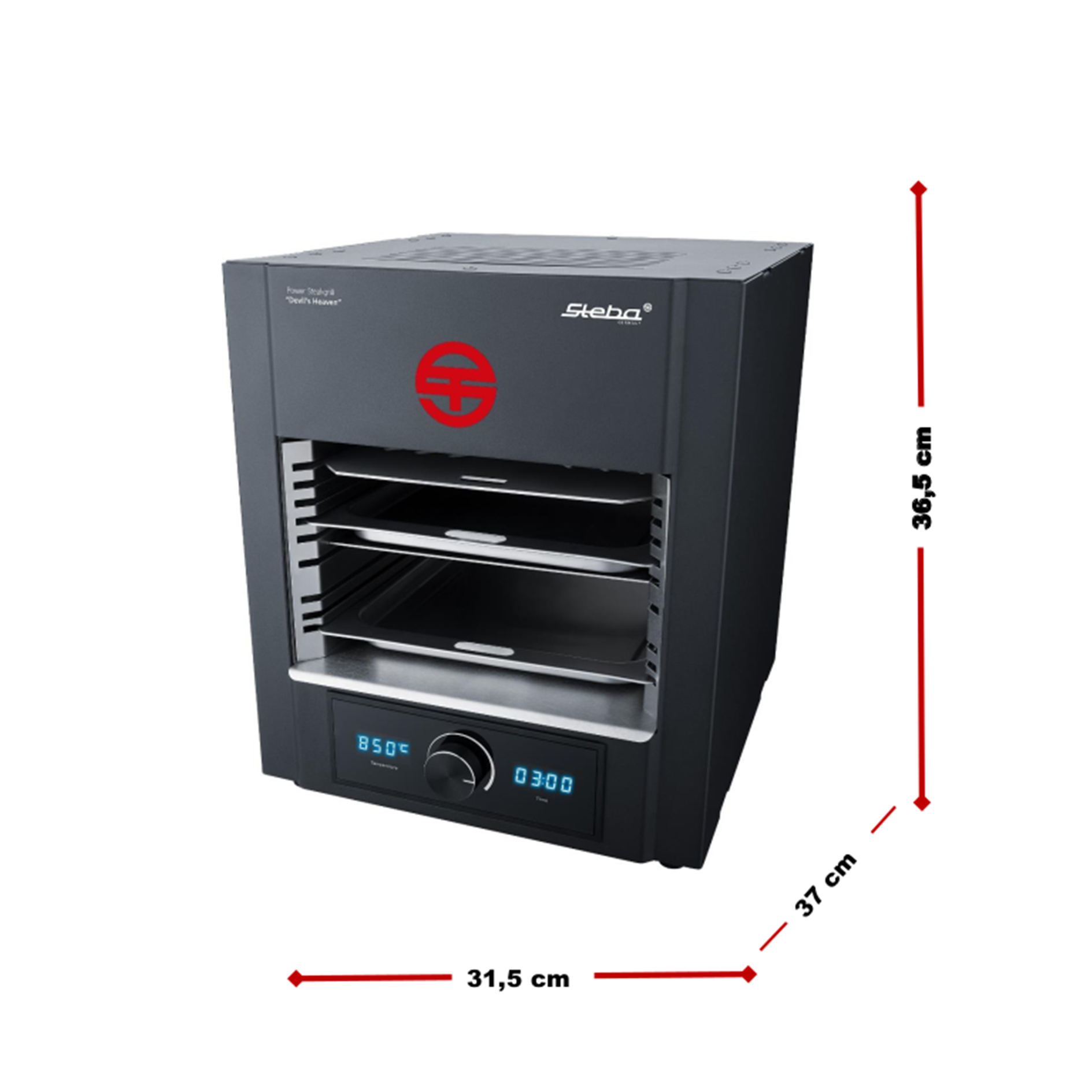STEBA Power Steakgrill PS M2000 DEVIL’S HEAVEN - schwarz - 2000 Watt