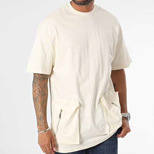 Tee Shirt A Poches Beige