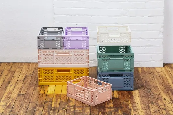 3 Sprouts 3 Sprouts - Modern Folding Crate Large Pink /Furniture /Pink