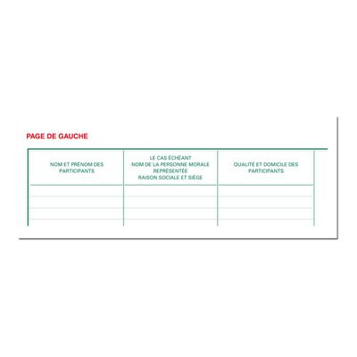 Exacompta - Registre des manifestations publiques - 32 x 19,5 cm - 80 pages