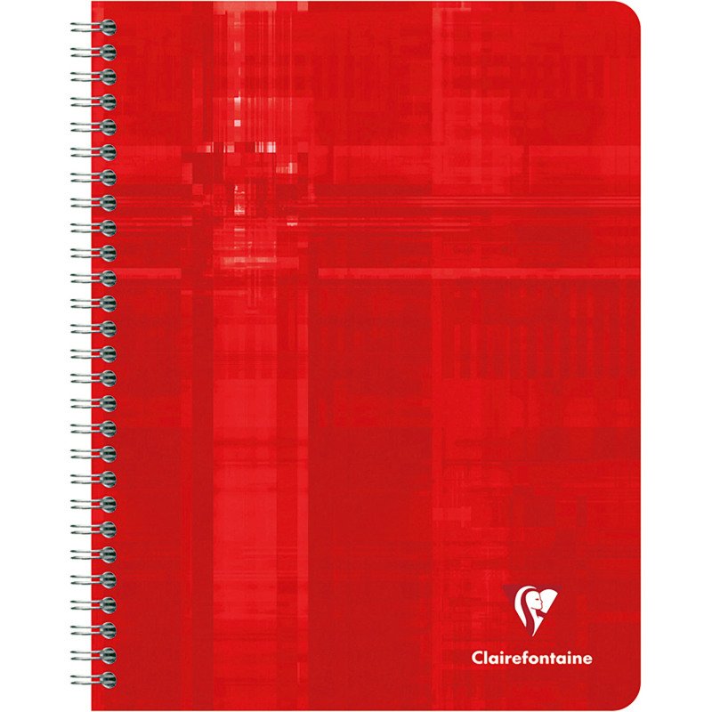 Cahier spirale Clairefontaine Metric 17 x 22 cm petits carreaux 180 pages