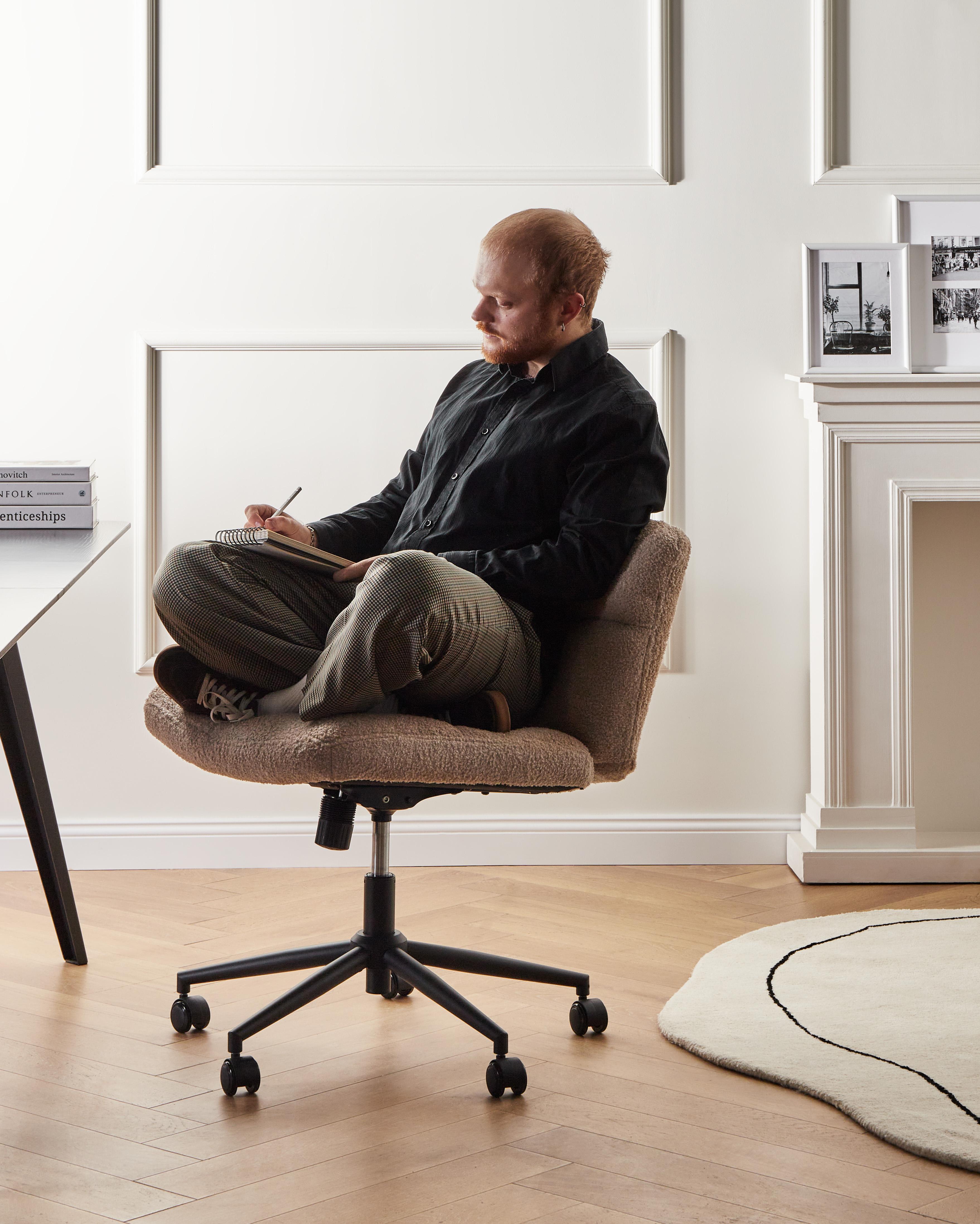 Bureaustoel CATLIN Bouclé Beige