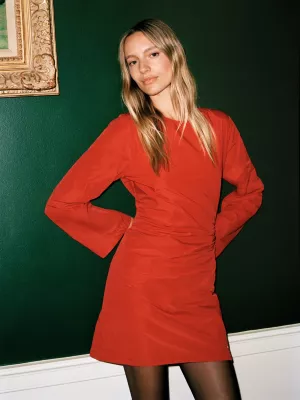 Vestido curto de tafetá festivo Tommy Hilfiger x