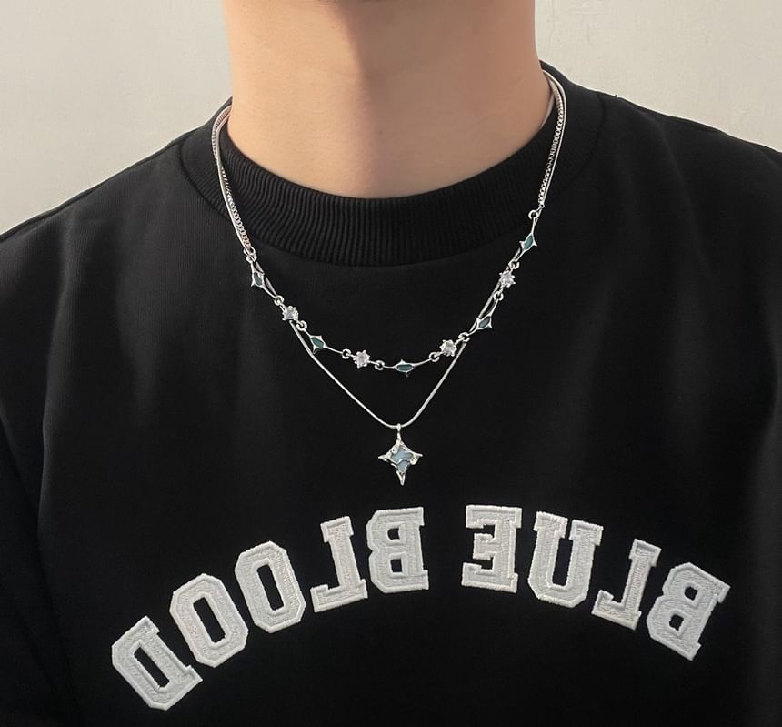 Lilafey - gelaagde ketting met strass