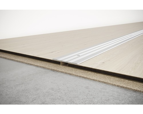 SKANDOR overgangsprofiel, zilver geanodiseerd, geperforeerd, 2x29,5x2700 mm