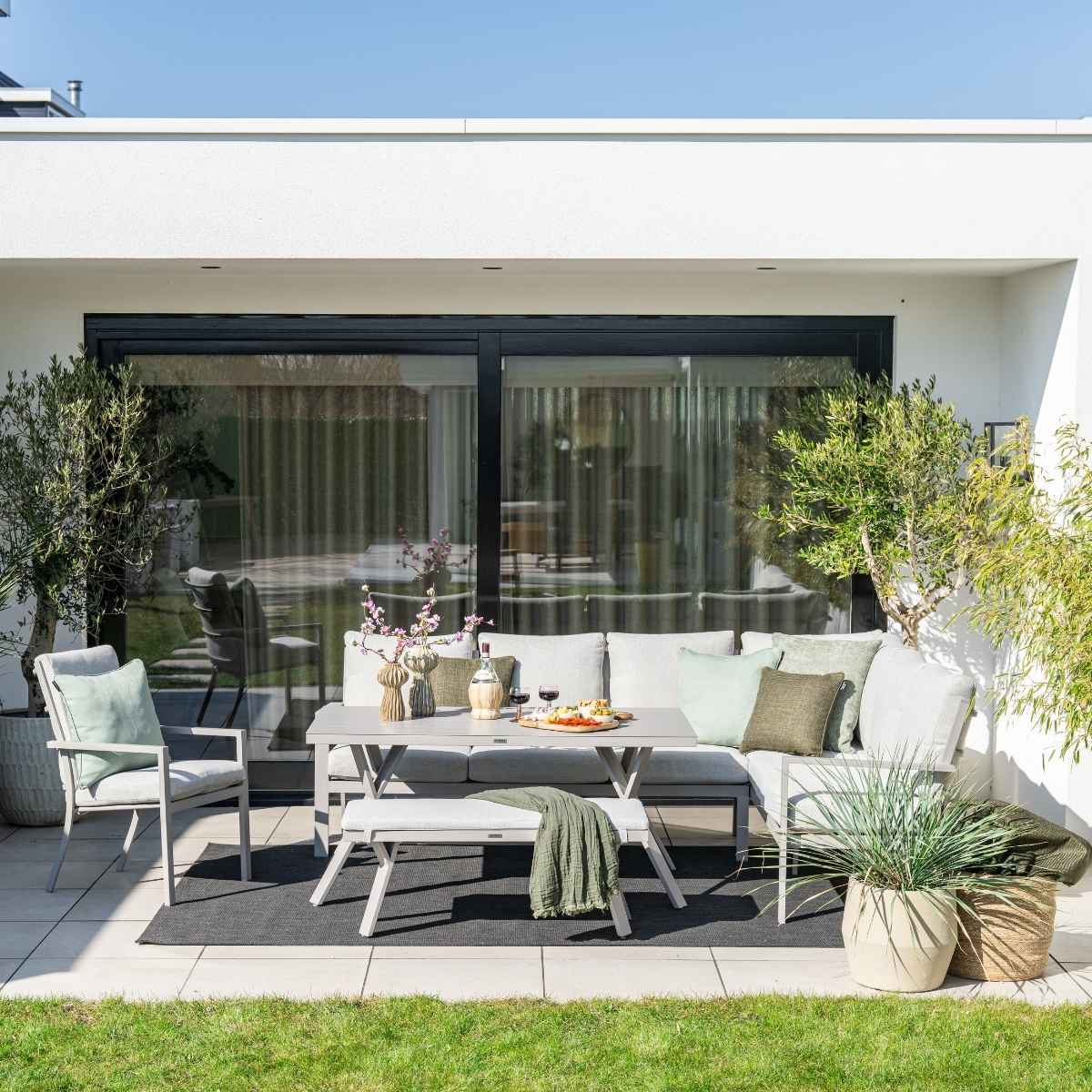 Garden Impressions Senja sand - 4-delig - R - loungediningset