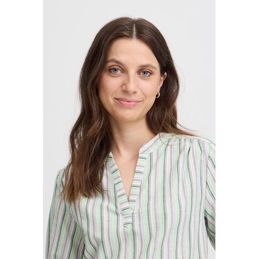 Fransa Jannie Kortærmet Bluse, Brook Green Mix, XXL