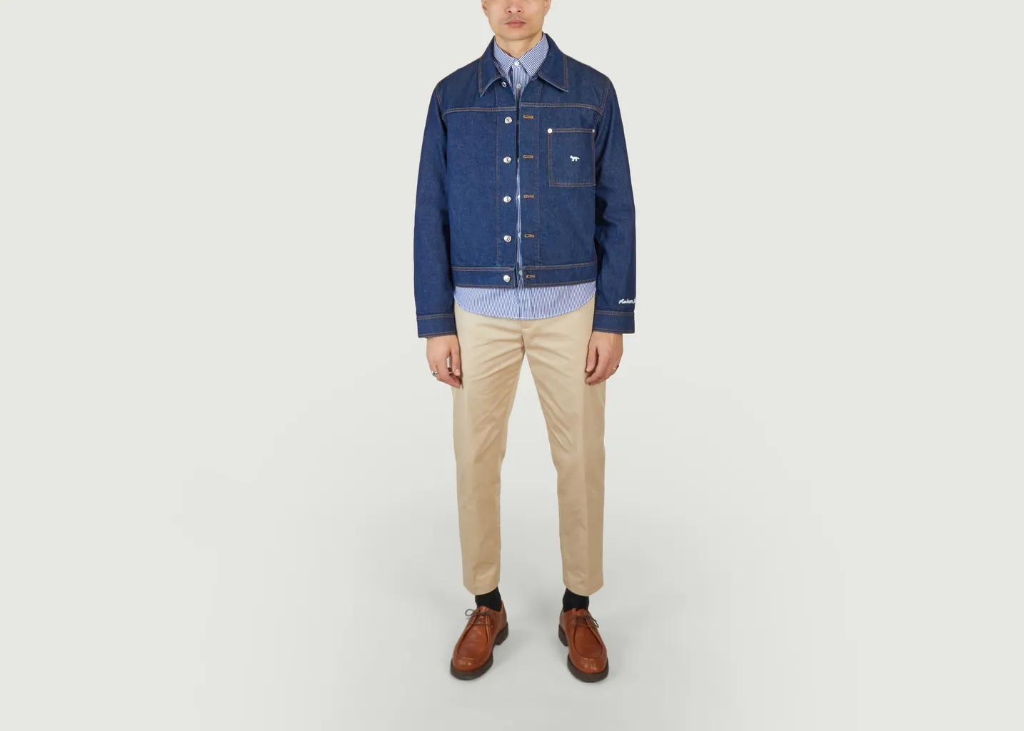 Veste Droit en Jean Maison Kitsuné