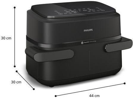 Philips - 1000 Series Dual Basket - Airfryer - Zwart - 7,1 Liter