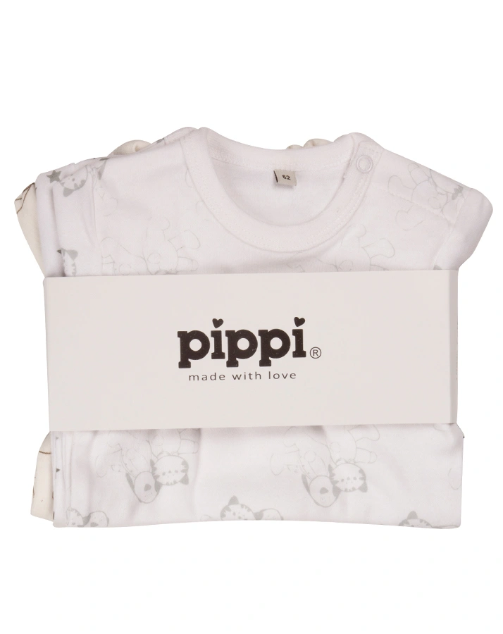 Kurzarmbody ANIMAL LIFE 4er-Pack in offwhite