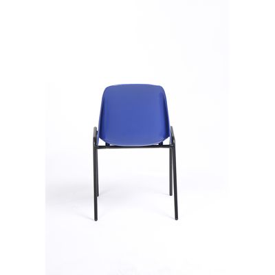 Chaise CHARLOTTE - pieds noirs sans accroche - bleu