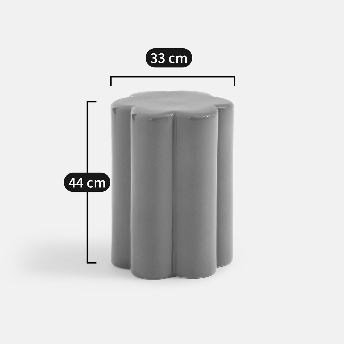 LA REDOUTE INTERIEURS<br>Mesa lateral e mesa de cabeceira de cerâmica, Jelly