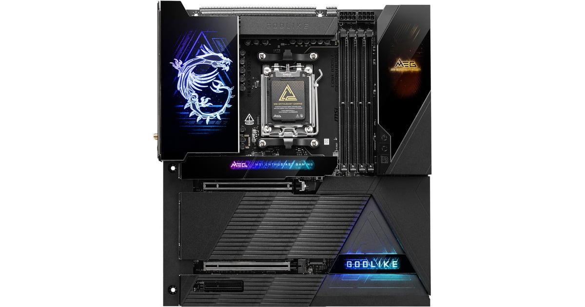 MSIMEG X870E GODLIKE socket AM5 moederbord  (5Gb-LAN, 10Gb-LAN, WLAN, BT, Sound, ATX)