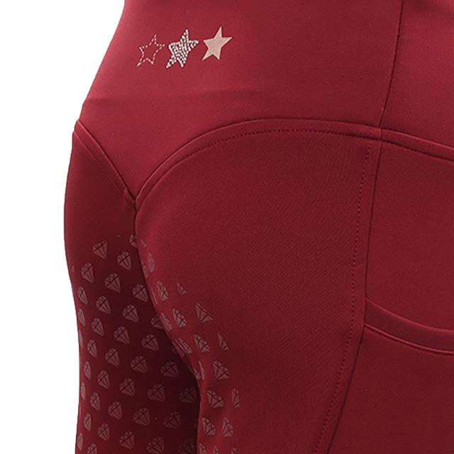 Paardrijlegging La Valencio LVWella Full Grip Kids Donkerrood