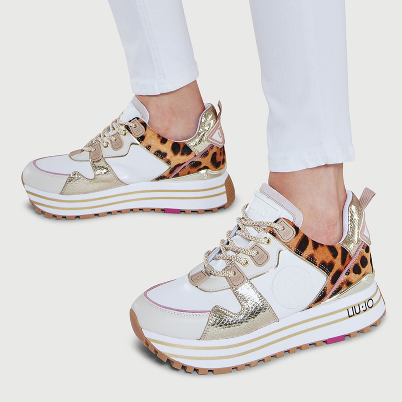 Liu-Jo Sneakers Mia blanc/léopard