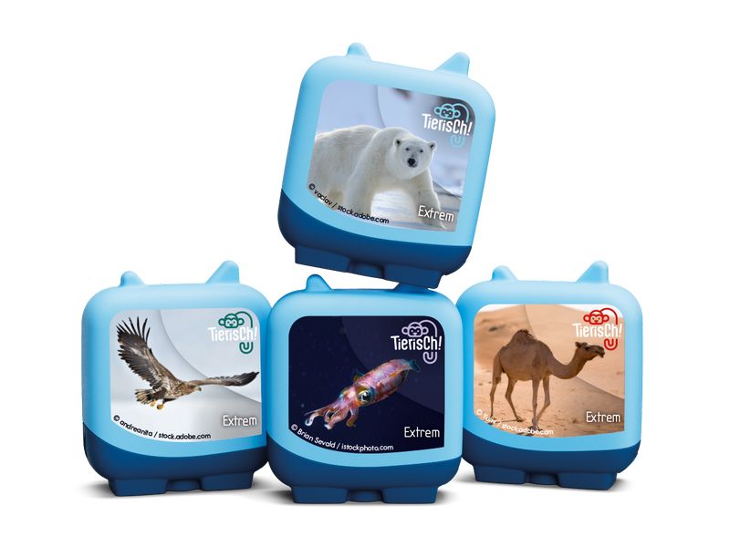 Tonies Hörbuch Clever Tonies: Tierisch Extrem 4er Set Hörspiel für Kinder