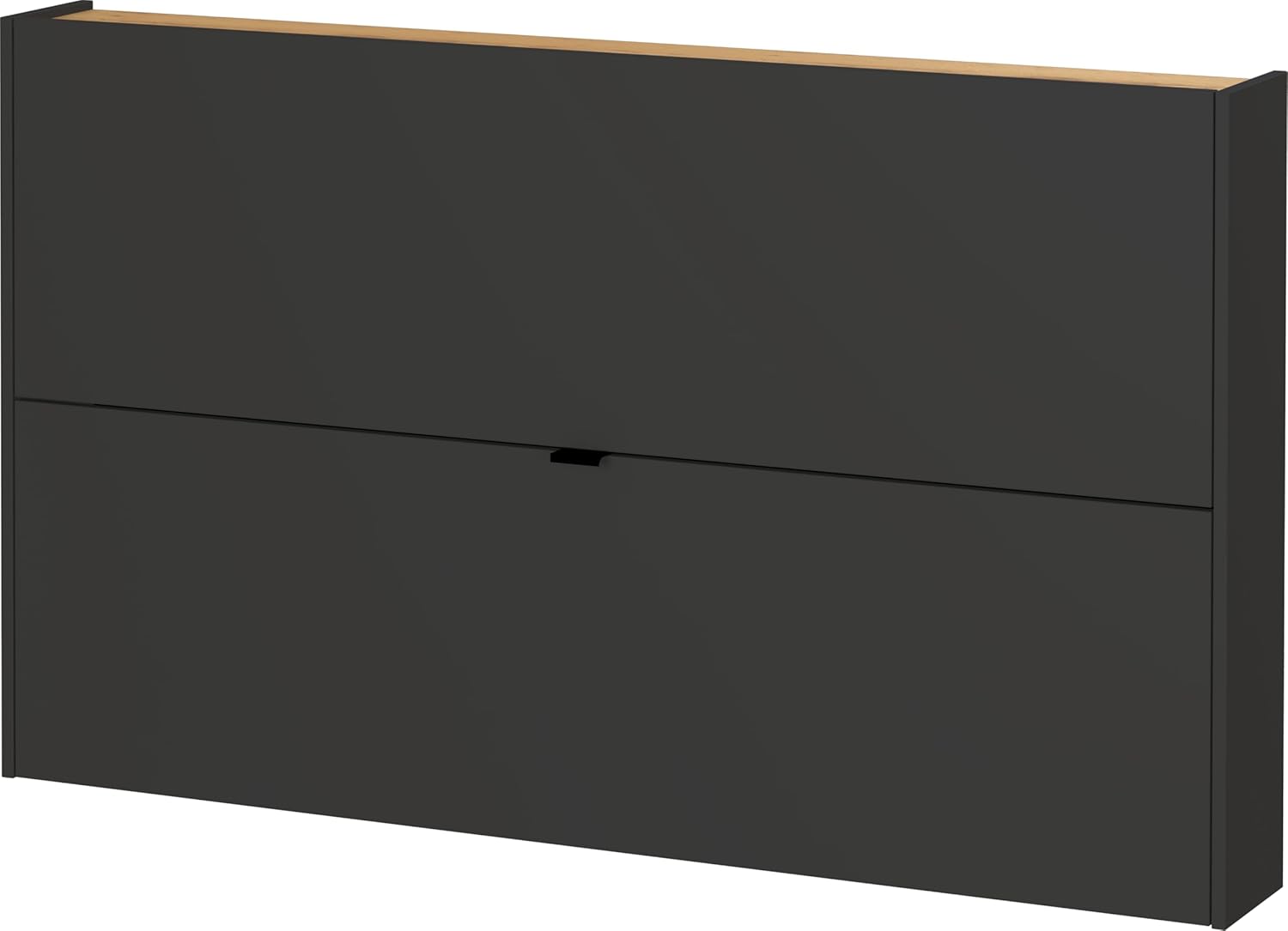 Germania Schuhschrank 1392-549 GW-Ameca, in Graphit/Navarra-Eiche-Nb., mit geringer Tiefe, 140 x 83 x 18 cm (BxHxT)