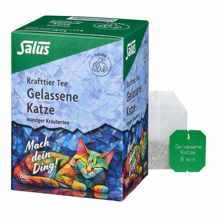 Krafttier Tee Gelassene Katze Bio Salus Filterbeutel , 15 St