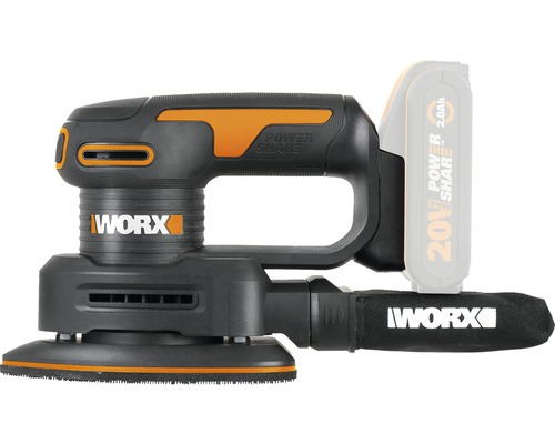 WORX 20V 140x90mm WX822.9 Accu Driehoekschuurmachine, incl. accessoires + GRATIS bonusartikel: 20V accu WA3644 (4.0Ah)