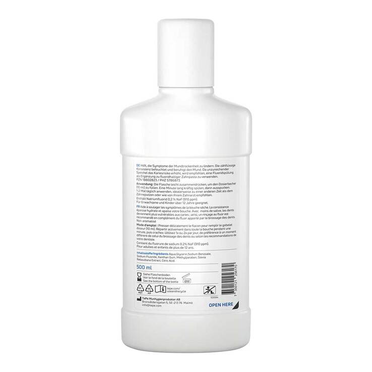Feuchtigkeitsspendendes Mundwasser ohne Geschmack, 500 ml