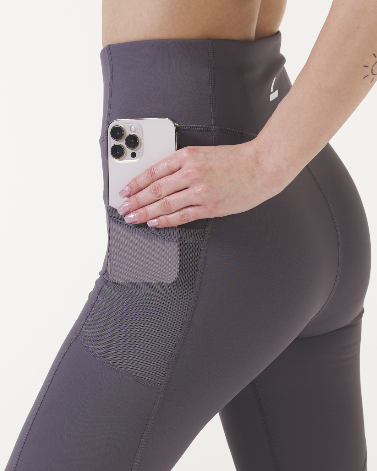 LEVITY Reform Mesh Pocket Tights Grey Cliff