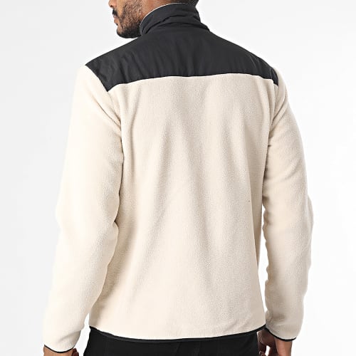 Veste Polaire Zippée Marvin Fleece Beige Noir