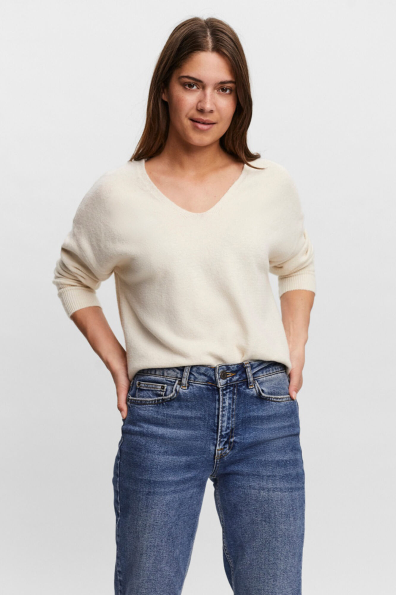 Camisa básica de malha - Cáqui