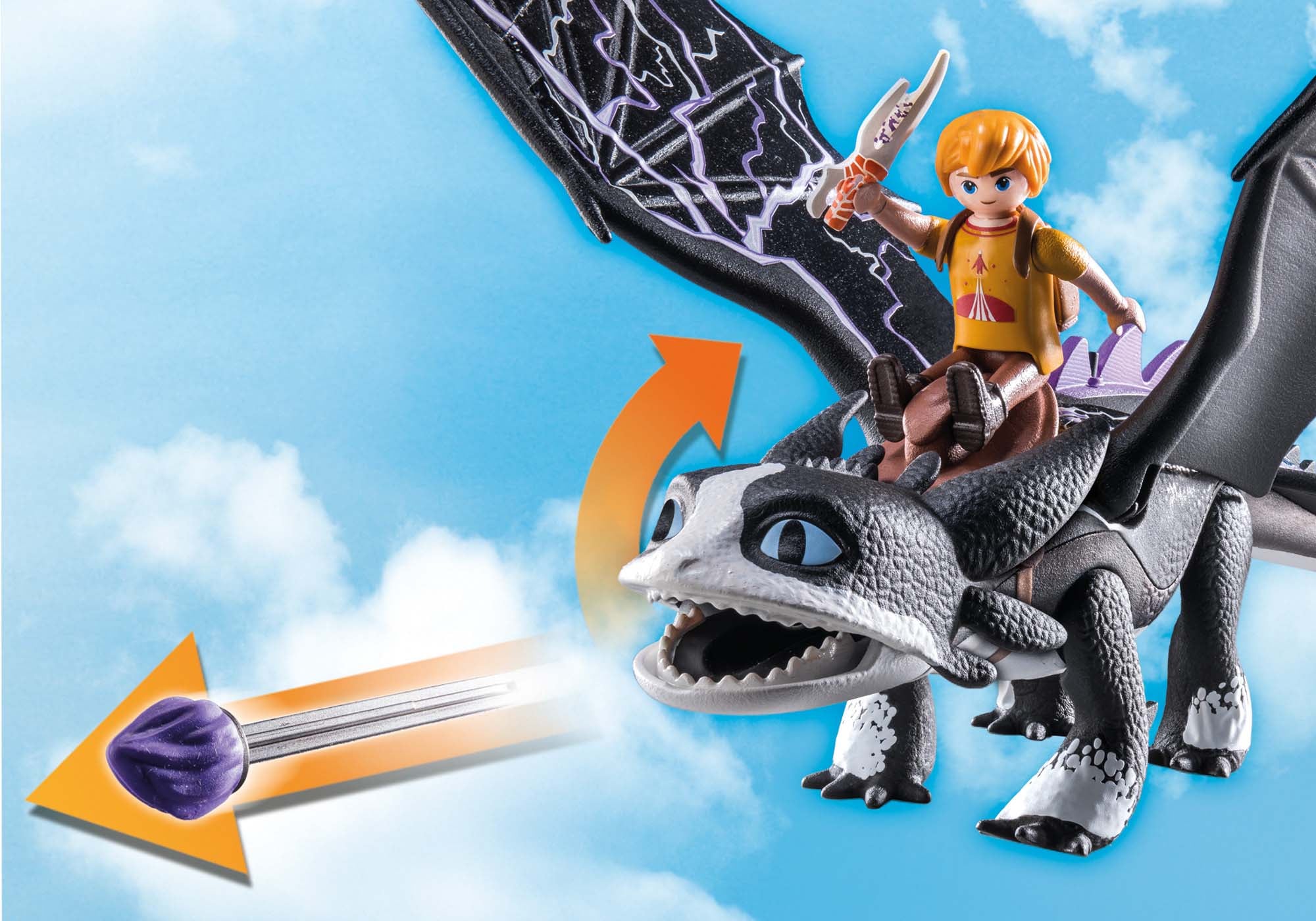 Playmobil® Konstruktions-Spielset »Dragons: The Nine Realms - Thunder & Tom (71081)« Made in Germany