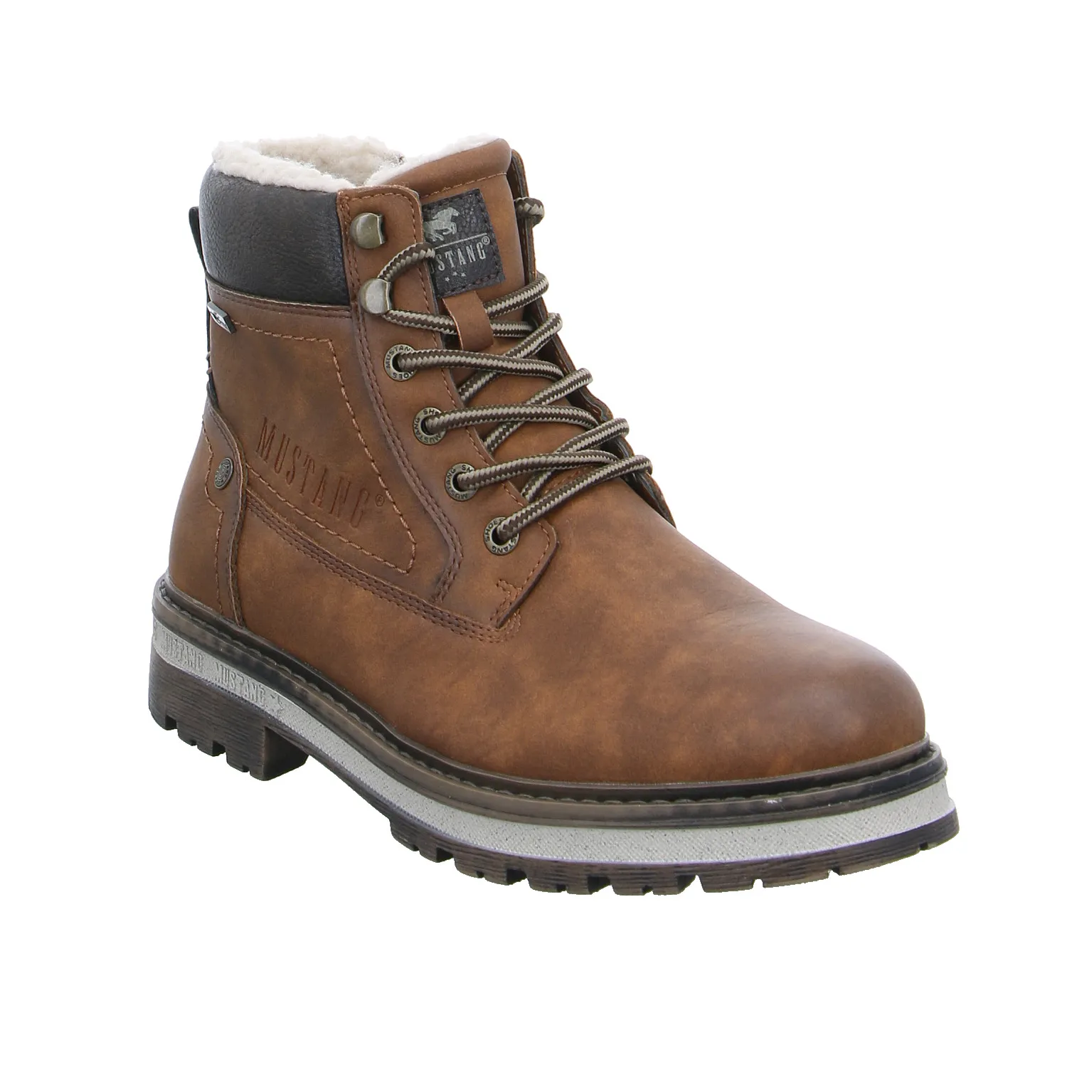 MUSTANG Winter-Boots Cognac Lederimitat