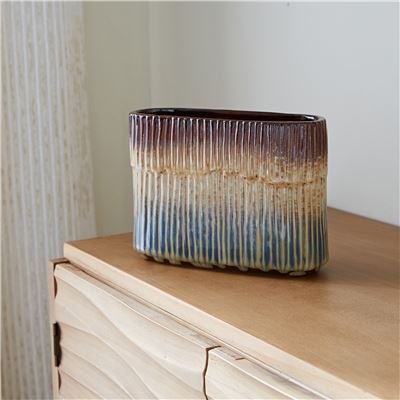 Vase ovale en céramique